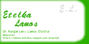 etelka lamos business card